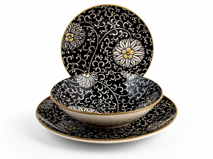 H&H Servizio 18 Pezzi Batik Stoneware Decorato