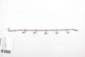 Silver Bracelet 925 Cuoricini 15 Cm,from Baby Girl (5.6 Grammi)