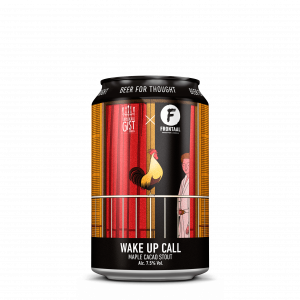 Frontaal, coll. w/ Taplokaal Gist, Wake Up Call, Oatmeal stout w/ maple & cacao, 7,5%, 11%, Lattina 33cl