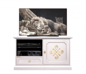 Mueble de Televisión Brunoval de hierro en Negro/Oro, 41 x 180 x 62 cm -  TessaHome