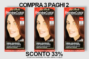 Renée Color crema colorante permanente 6.64 Biondo Scuro Rosso Ramato offerta 3x2