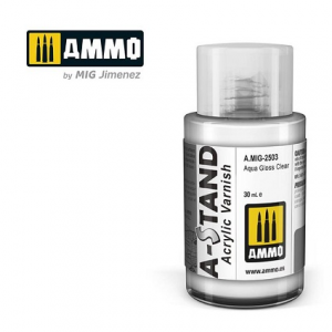AMMO of MIG: A-STAND Aqua Gloss Clear - 30ml colore a smalto per aerografo