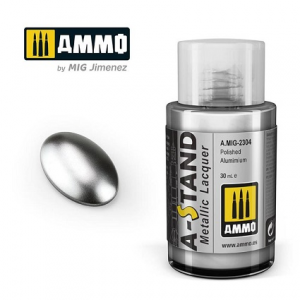 AMMO of MIG: A-STAND Polished Alumimium - 30ml colore a smalto per aerografo