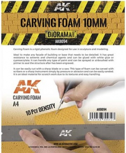 CARVING FOAM spessore 10mm, formato A4 (228 x 305 mm.