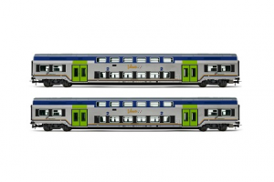 FS Trenitalia, 2-unit pack Vivalto intermediate coaches, DPR livery, with new Vivalto logo