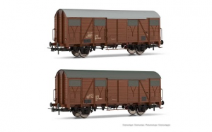 FS, 2-units pack service wagons VGs with with flat  walls + VGhs with low aerators, brown/light grey livery, ep. V