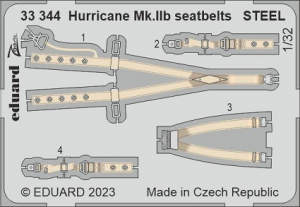 Hurricane Mk. IIb seatbelts STEEL 1/32