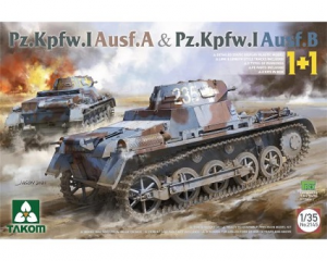 TAKOM MODEL: 1/35; Pz.Kpfw.I Ausf.A & Pz.Kpfw.I Ausf. B (1+1)