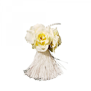 Nappina Shabby Chic con fiore in stoffa 15 cm - Creazioni Artistiche