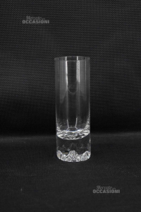 Glass Glasses 6 Pieces With Base Heavy