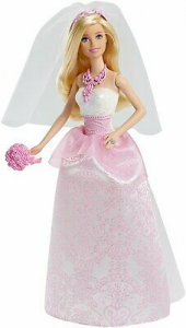 Barbie Sposa Bambola Giocattolo Bambini Abito Matrimonio Cff37 Originale Mattel