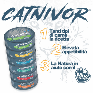 Drn Catnivor 0,80g soft patè kitten, manzo, vitello,salmone