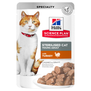  Hill's Science Plan Young Adult Sterilised Cat Alimento per Gatti con Tacchino Bustina 0,85g