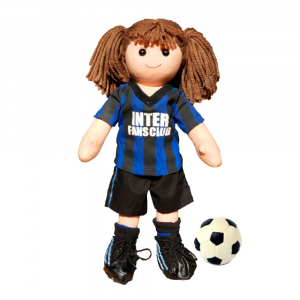 Bambola calciatrice dell' Inter in stoffa imbottita alta 42 cm - My Doll