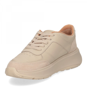 Fitflop F-Mode leather suede platform sneakers stone beige-4