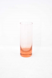Glasses Drink Tall 14.5 Cm Glass Orange 4 Pieces