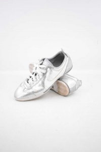 Shoes Woman Nike Silver And White Size 38