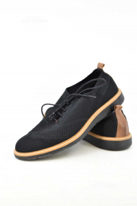 Shoes Man Igi&co Black With Details Leather Size 41
