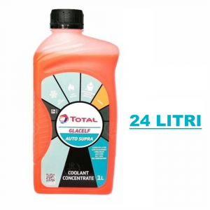 24 Pz Liquido Antigelo Puro Rosso Total Glacelf Auto Supra Da 1 Litro