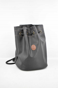 Tasche Eimer Rucksack Trussardi Modell Jahrgang Farbe Schwarz 32 Cm