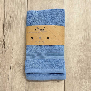 Coppia asciugamani 450 gr Tinta unita Azzurro Personalizzati