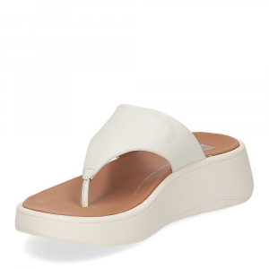 Fitflop F-MODE Leather flatform Toe-Post sandals cream-4