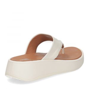 Fitflop F-MODE Leather flatform Toe-Post sandals cream-5