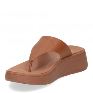 Fitflop F-MODE Leather flatform Toe-Post sandals light tan-4