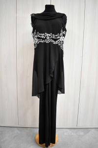 Jumpsuit Whole Woman Musani Couture Black White With Lace Size.44