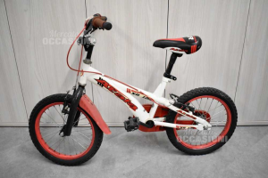 Fahrrad Baby Atala Weiß Schwarz Rot (8-9 Jahre)x