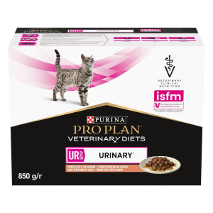 Purina proplan gatto umido medicato urinary U/R con salmone 10x85g