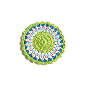 Sottobicchieri colorati ad uncinetto 10 cm - 4 PEZZI - Crochet by Patty
