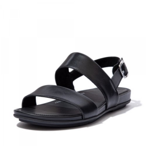 Fitflop - GRACIE LEATHER BACK-STRAP SANDALS ALL BLACK