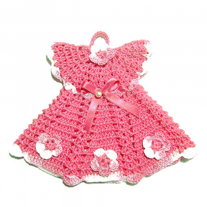 Presina vestitino rosa scuro con cappello ad uncinetto - Crochet by Patty