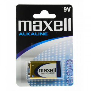Maxell 6LR61 alkaline singolo blister, batteria 9 V.