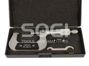 Micrometro centesimale per esterni SOGI MIC-25-50 con frizione - 2550 mm - terminali cromati