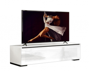 Mueble TV 150 cm “Geneve” blanco - vidrio temblado