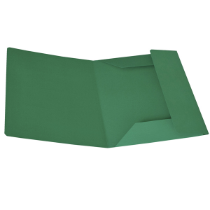 Cartellina 3 lembi 200 gr  cartoncino bristol  verde  conf. 25 pezzi