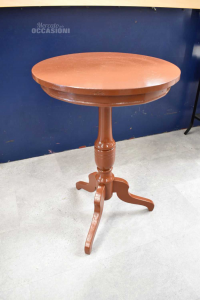 Tavolino Rotondo Colore Marrone Altezzo 76.5 Cm