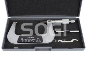 Micrometro centesimale per esterni SOGI MIC-75-100 con frizione - 75100 mm - terminali cromati