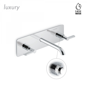 3-Hole Wall-mounted Washbasin group with Single plate Blink Chic Luxury