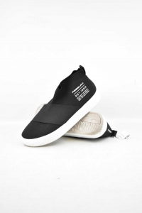 Schuhe Fessura Schwarz Weiß Elastiche Größe 41