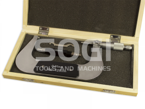 Micrometro centesimale per esterni SOGI MIC-100-125 con frizione - 100125 mm - terminali cromati