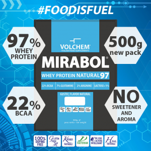 MIRABOL ®  WHEY PROTEIN NATURAL 97 - sacchetto da 500 g ( proteine del siero del latte )