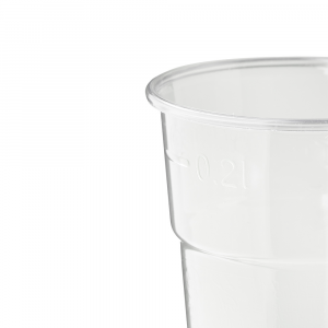 Bicchieri in PLA biodegradabili, tacca CE a 200ml (250ml raso) -D74 - View2 - small