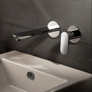 Wall-mounted washbasin mixer set without waste Extro Collection by Newform