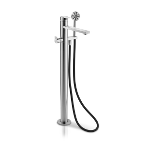 Freestanding mixer for bathtub with hand shower Tek by Linki