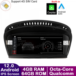 ANDROID navigatore per BMW Serie 3 E90 E91 E92 E93 BMW Serie 5 E60 E63 E64 Sistema originale CCC CarPlay Android Auto WI-FI GPS 4G LTE Bluetooth 4GB RAM 64GB ROM 
