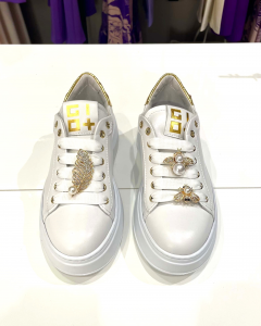 Sneakers Combi perla e oro GIO+