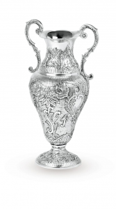 Vaso argentato argento sheffield stile cesellato